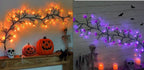 Garland Lights Battery-Powered LED Pumpkins & Bats