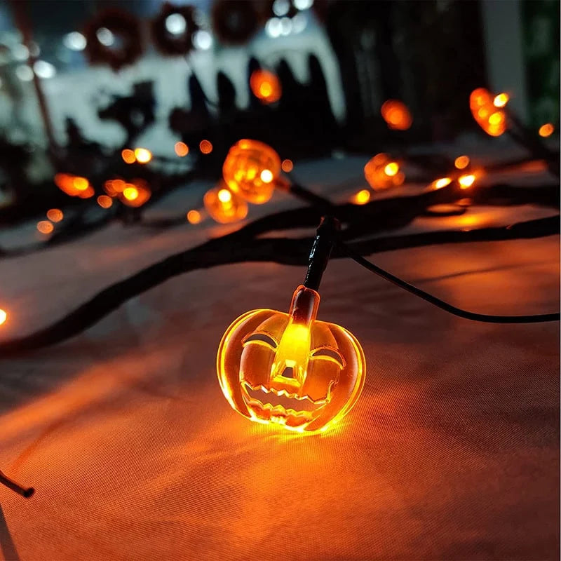 Garland Lights Battery-Powered LED Pumpkins & Bats