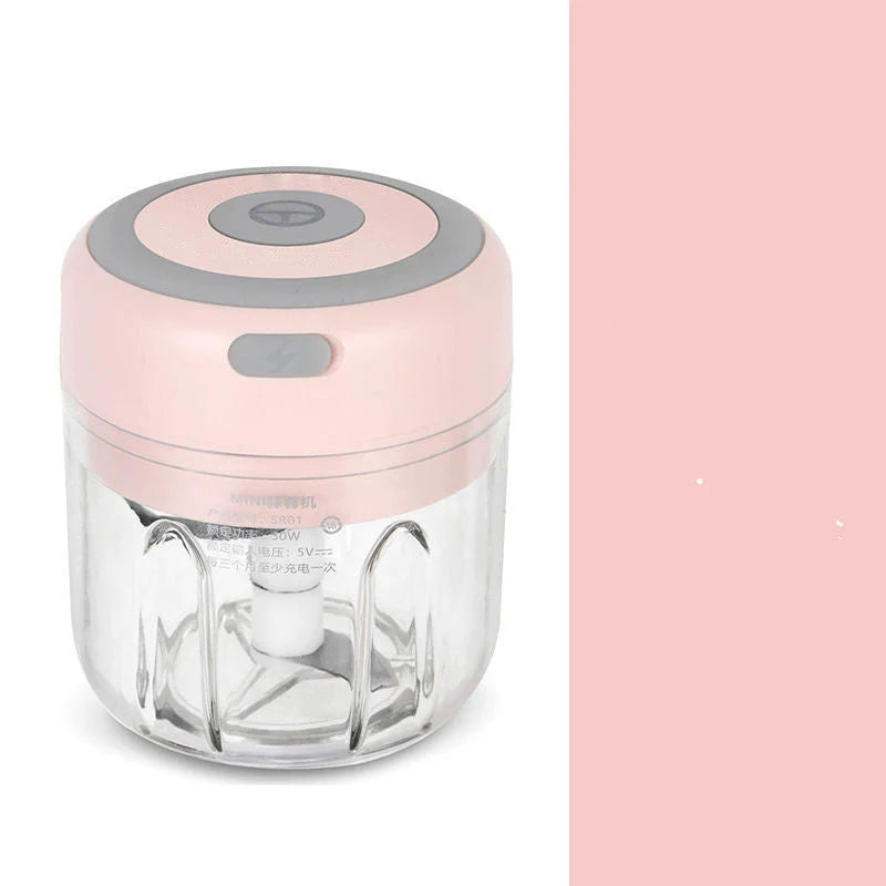 Garlic Chopper Stainless Steel Blade USB Rechargeable