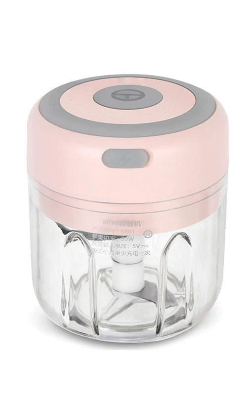 Garlic Chopper Stainless Steel Blade USB Rechargeable