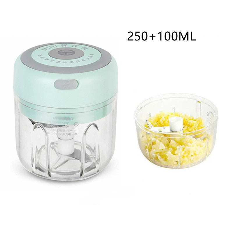 Garlic Chopper Stainless Steel Blade USB Rechargeable