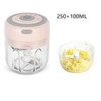 Garlic Chopper Stainless Steel Blade USB Rechargeable