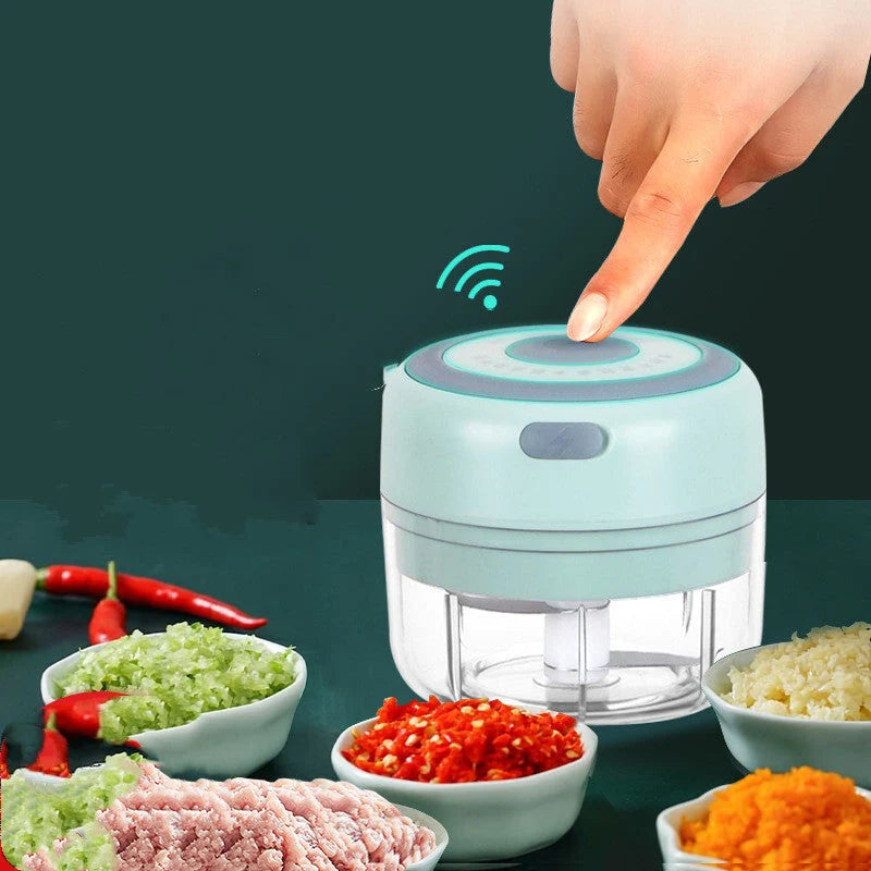 Garlic Chopper Stainless Steel Blade USB Rechargeable