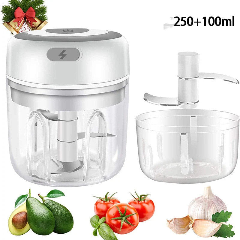 Garlic Chopper Stainless Steel Blade USB Rechargeable