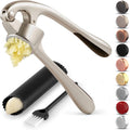 Garlic Press 37-Hole Precision Chamber Ergonomic Rust-Resistant Metal