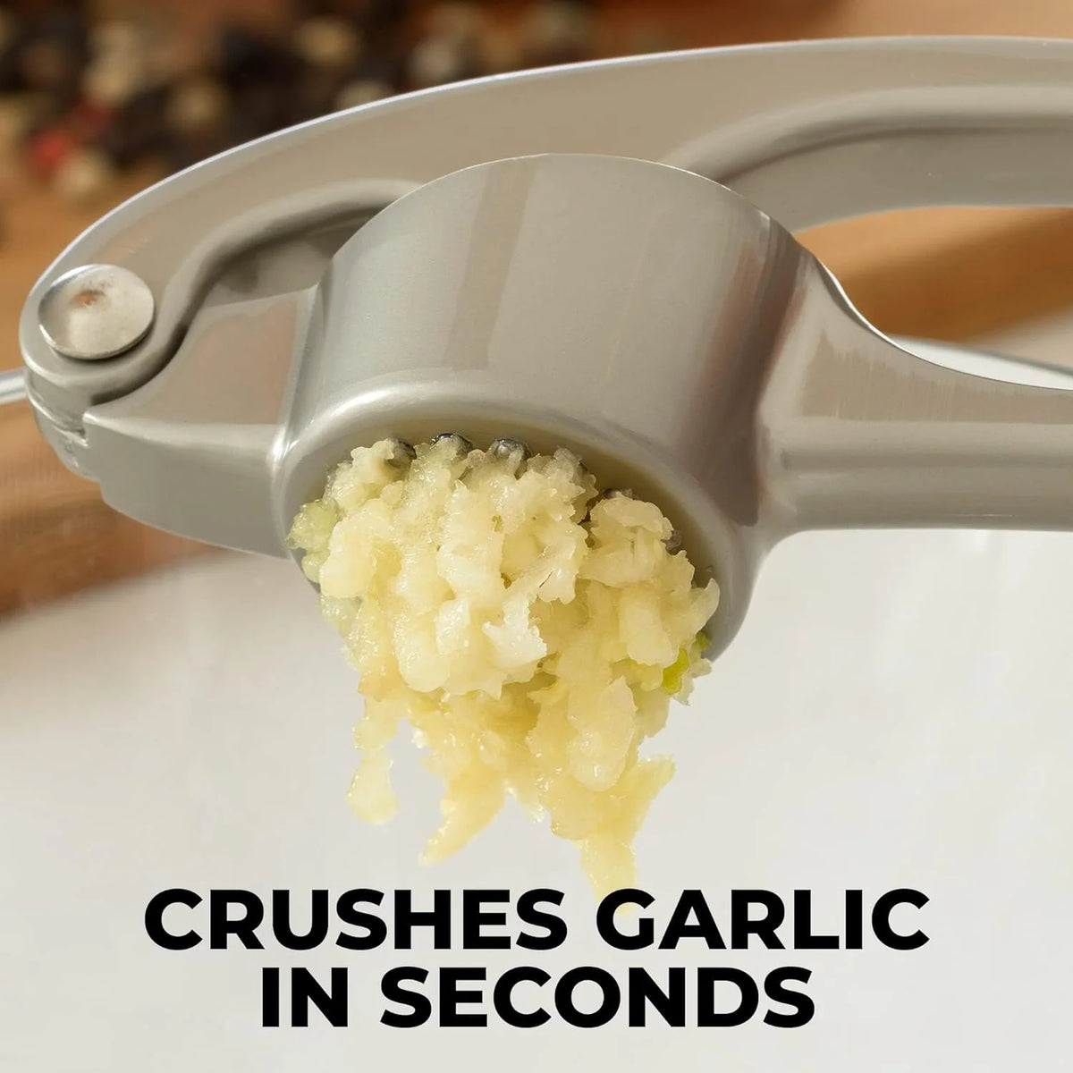 Garlic Press 37-Hole Precision Chamber Ergonomic Rust-Resistant Metal