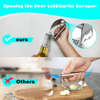 Garlic Press Curved Rocker Dishwasher Safe Built-In Bottle Opener