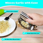 Garlic Press Curved Rocker Dishwasher Safe Built-In Bottle Opener