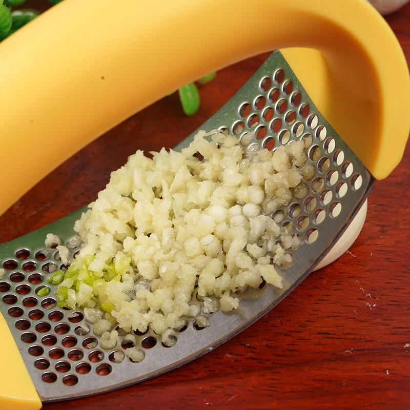 Garlic Press Ergonomic Non-Slip Stainless Steel Dishwasher Safe