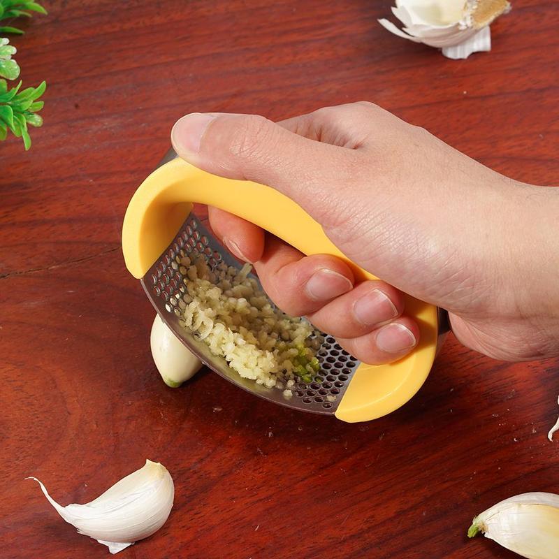 Garlic Press Ergonomic Non-Slip Stainless Steel Dishwasher Safe
