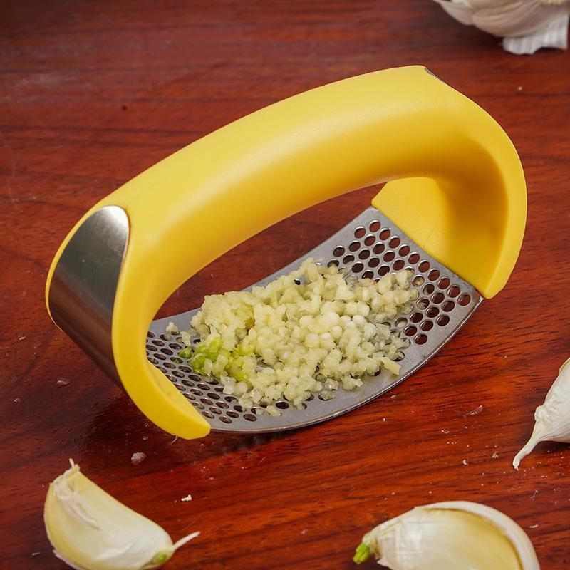 Garlic Press Ergonomic Non-Slip Stainless Steel Dishwasher Safe