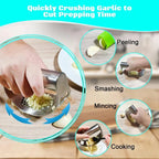 Garlic Press Rocker Curved Stainless Steel Dishwasher Safe