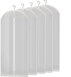 Garment Bag Clear Breathable Full-Length Zipper Pack of 5