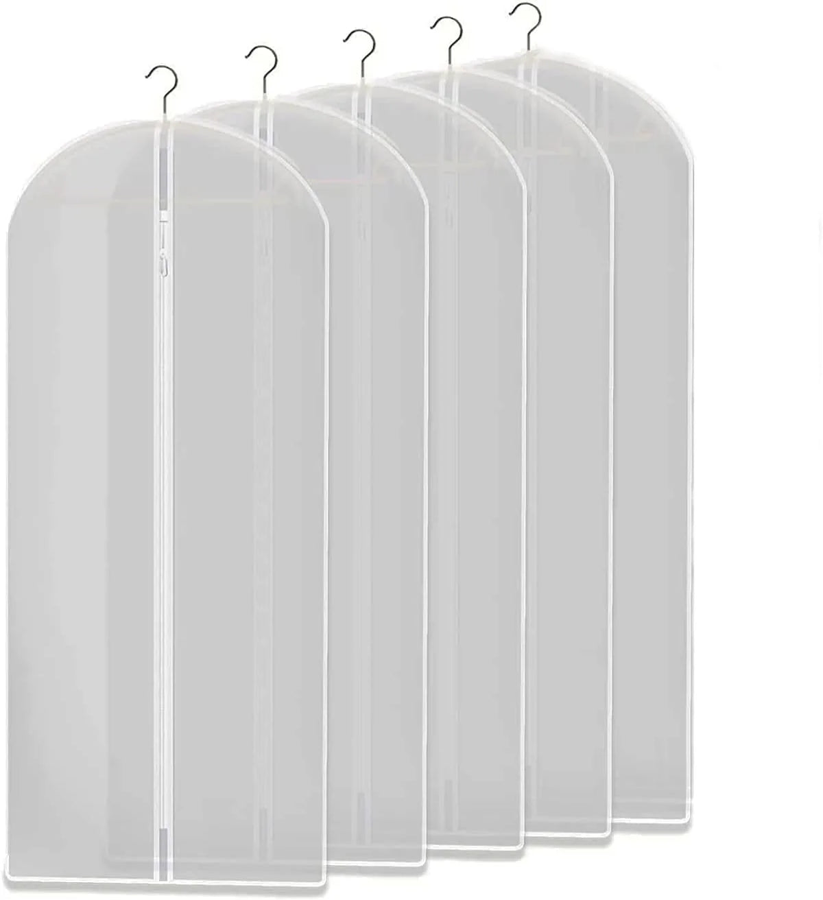 Garment Bag Clear Breathable Full-Length Zipper Pack of 5
