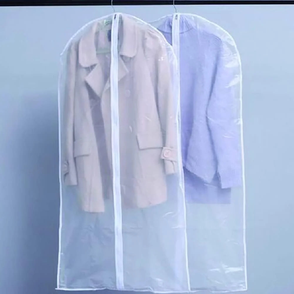 Garment Bag Clear Breathable Full-Length Zipper Pack of 5