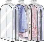Garment Bag Clear Front Gusseted Waterproof PEVA