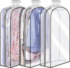 Garment Bag Clear Front Gusseted Waterproof PEVA