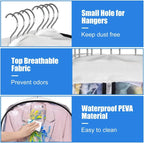 Garment Bag Clear Front Gusseted Waterproof PEVA