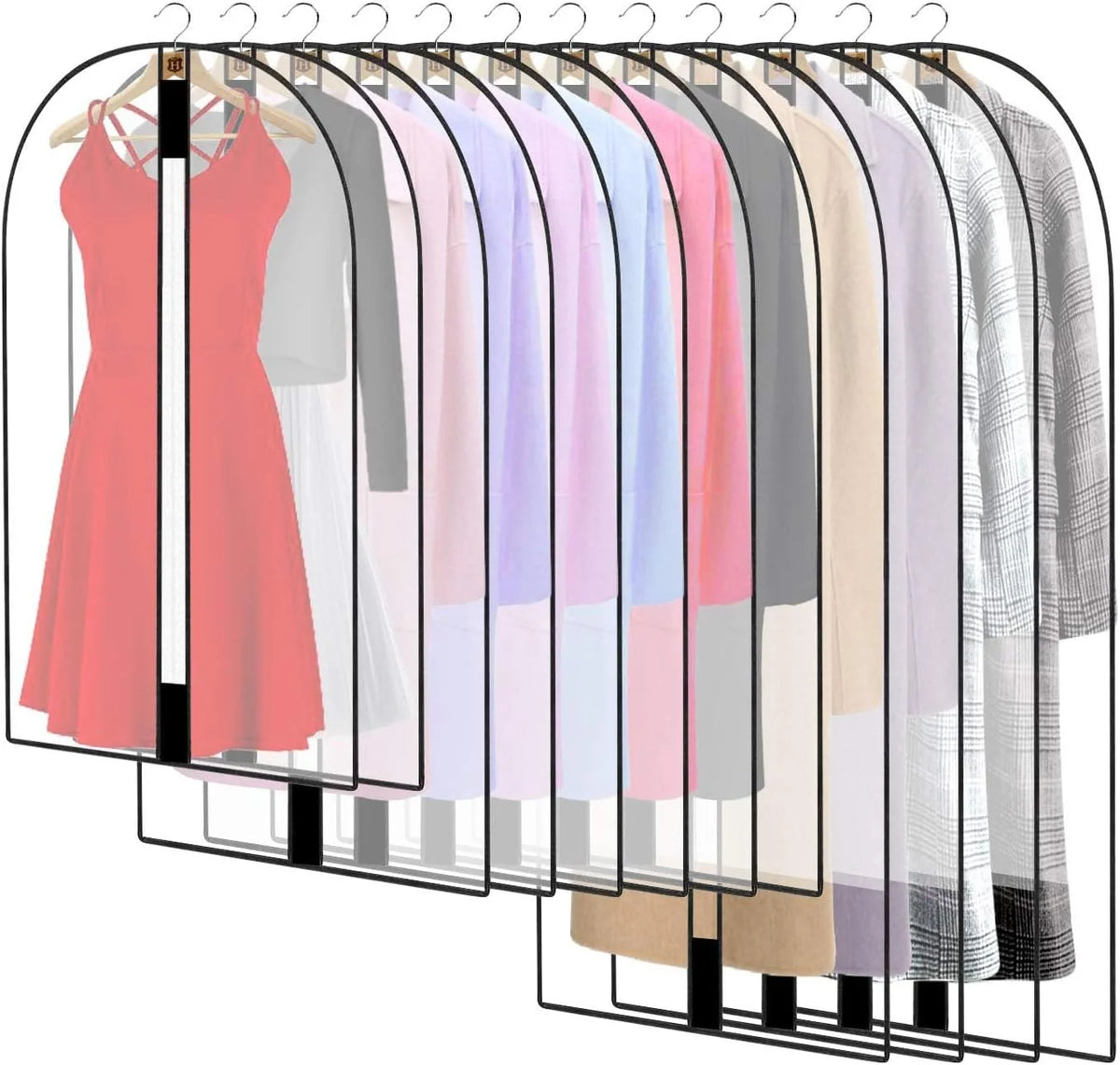 Garment Bag Extra-Long Breathable PVC Full-Length Zipper