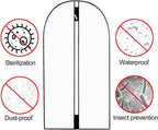 Garment Bag Extra-Long Breathable PVC Full-Length Zipper