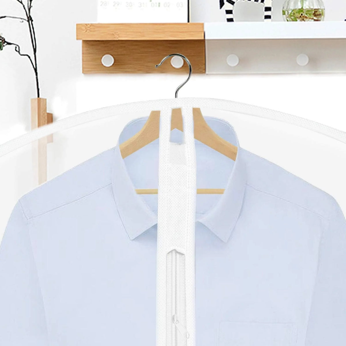 Garment Bag Extra-Long Breathable PVC Full-Length Zipper