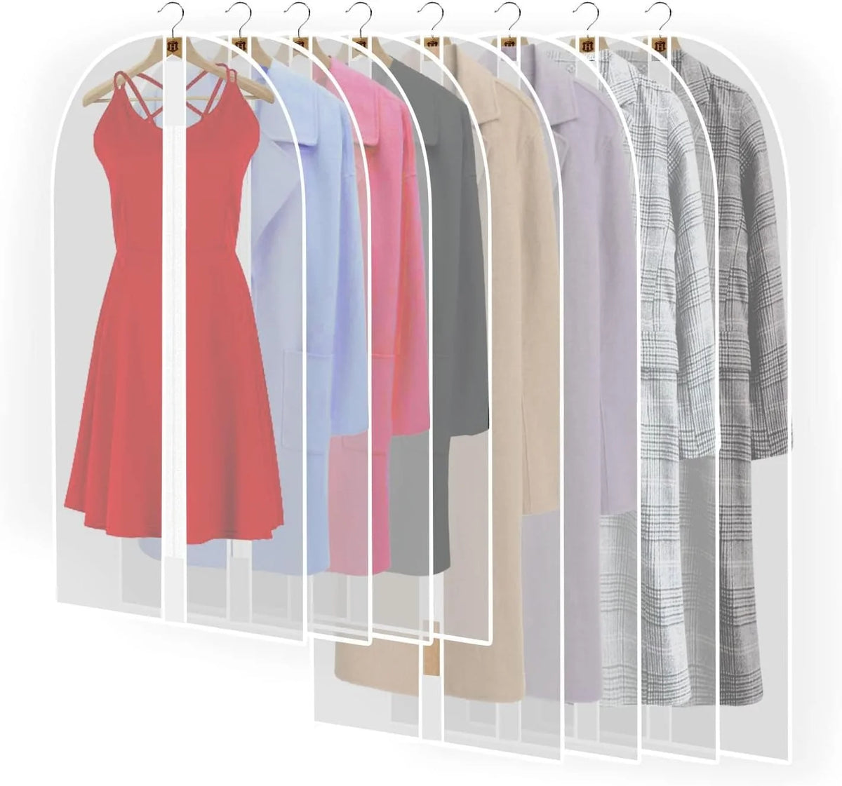 Garment Bag Extra-Long Breathable PVC Full-Length Zipper