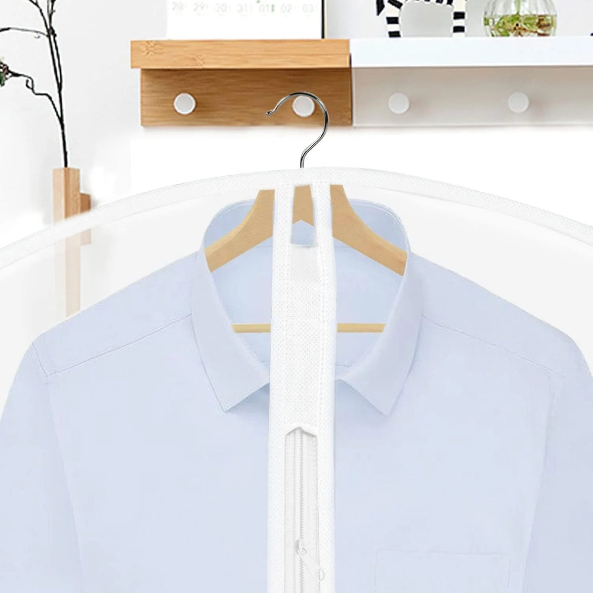 Garment Bag Extra-Long Breathable PVC Full-Length Zipper