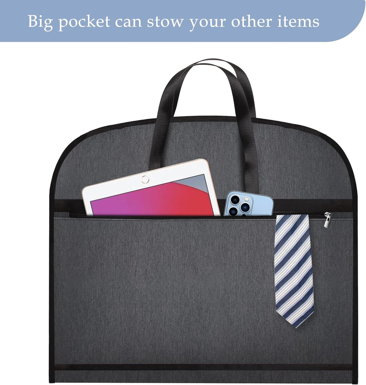Garment Bag Waterproof & Tear-Resistant Foldable External Zip Pocket