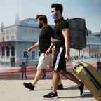 Garment Duffel Opens Flat Waterproof PU Leather Shoe Pocket