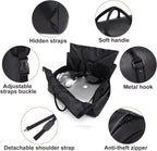 Garment Duffel Opens Flat Waterproof PU Leather Shoe Pocket
