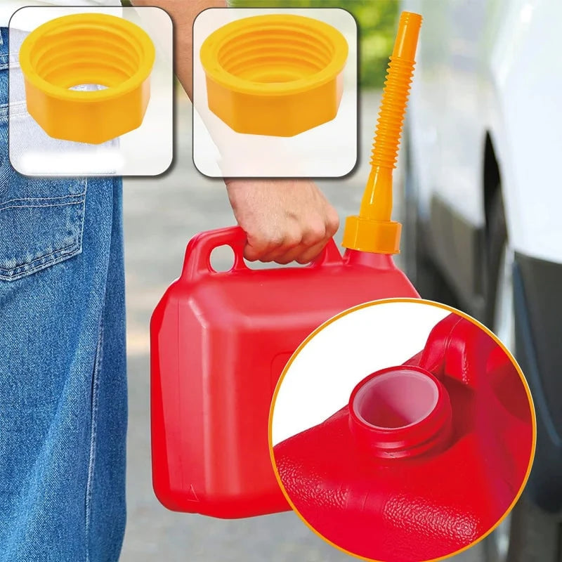 Gas Can Spout Kit Corrugated Nozzle & Spill-Proof Gaskets