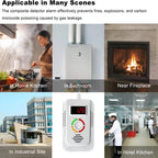 Gas & Carbon Monoxide Detector Plug-In Multi-Gas Battery Backup