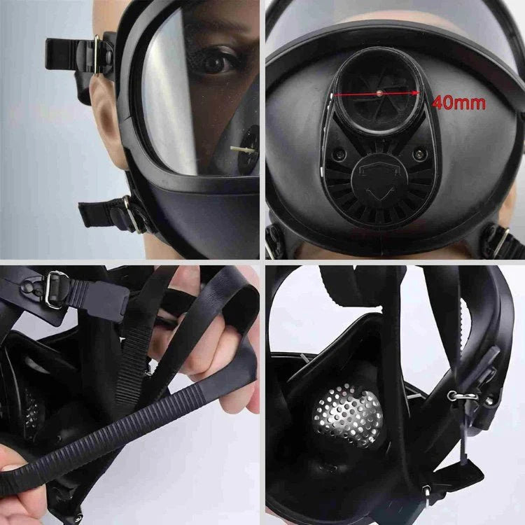 Gas Mask Multi-Filter Integrated Hydration