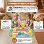 Gear Building Set Rotating Gears Up To 203 Pieces