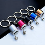 Gear Shift Keychain Authentic 6-Speed Zinc Alloy