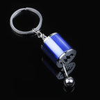 Gear Shift Keychain Authentic 6-Speed Zinc Alloy