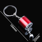 Gear Shift Keychain Authentic 6-Speed Zinc Alloy