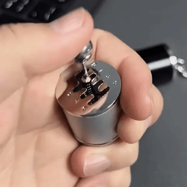 Gear Shift Keychain Authentic 6-Speed Zinc Alloy