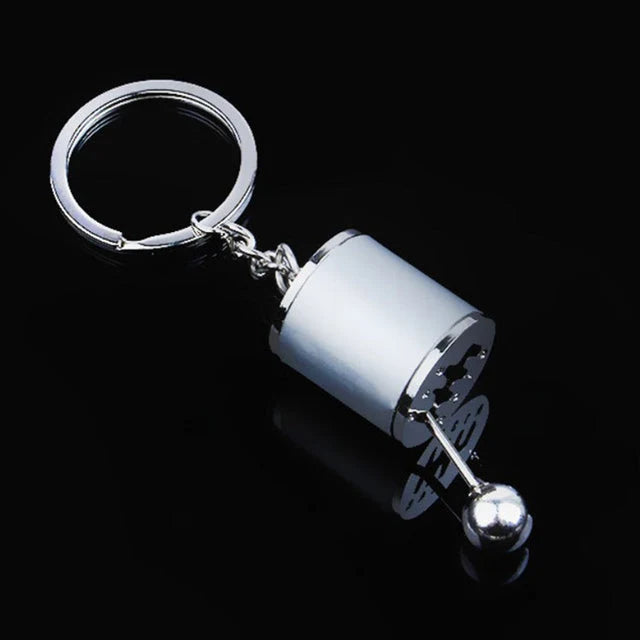 Gear Shift Keychain Authentic 6-Speed Zinc Alloy