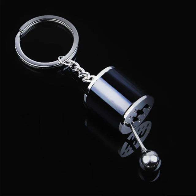 Gear Shift Keychain Authentic 6-Speed Zinc Alloy