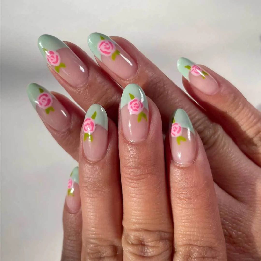 Gel Nail Art Kit Floral Designs UV Cure Non-Toxic