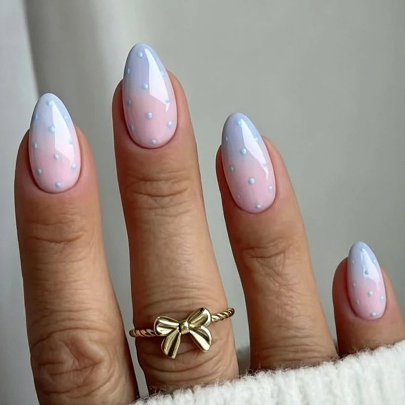 Gel Nail Art Set Long-Lasting Polka Dot