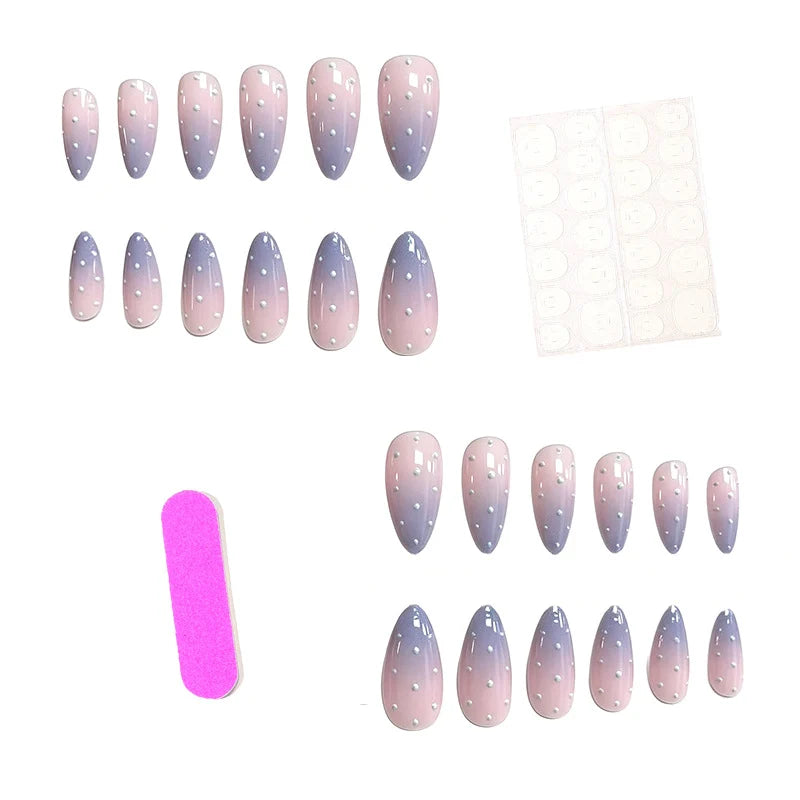 Gel Nail Art Set Long-Lasting Polka Dot