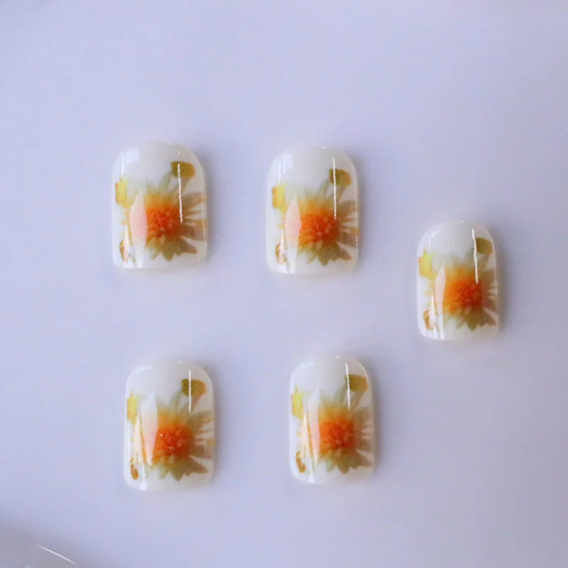 Gel Nail Enhancements Floral Art & Long-Lasting Wear