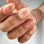 Gel Nail Enhancements Floral Design Long-Lasting Gel Finish