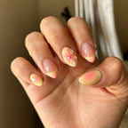Gel Nail Enhancements Floral Design Long-Lasting Gel Finish