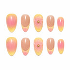 Gel Nail Enhancements Floral Design Long-Lasting Gel Finish