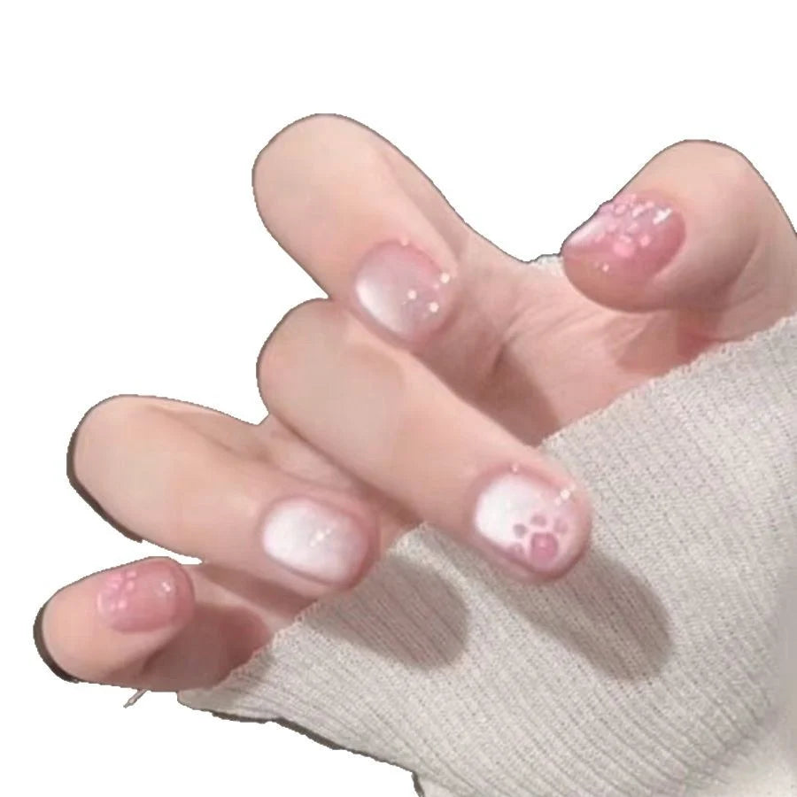 Gel Nail Enhancements Floral Designs Durable Glossy Finish