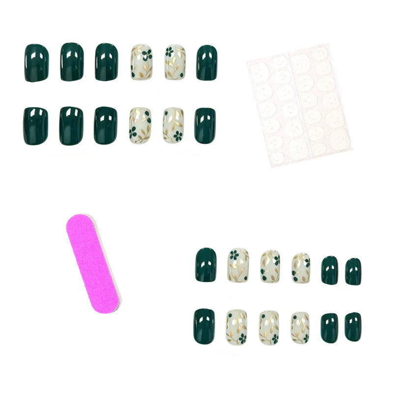 Gel Nail Enhancements Floral Long-Lasting High-Gloss