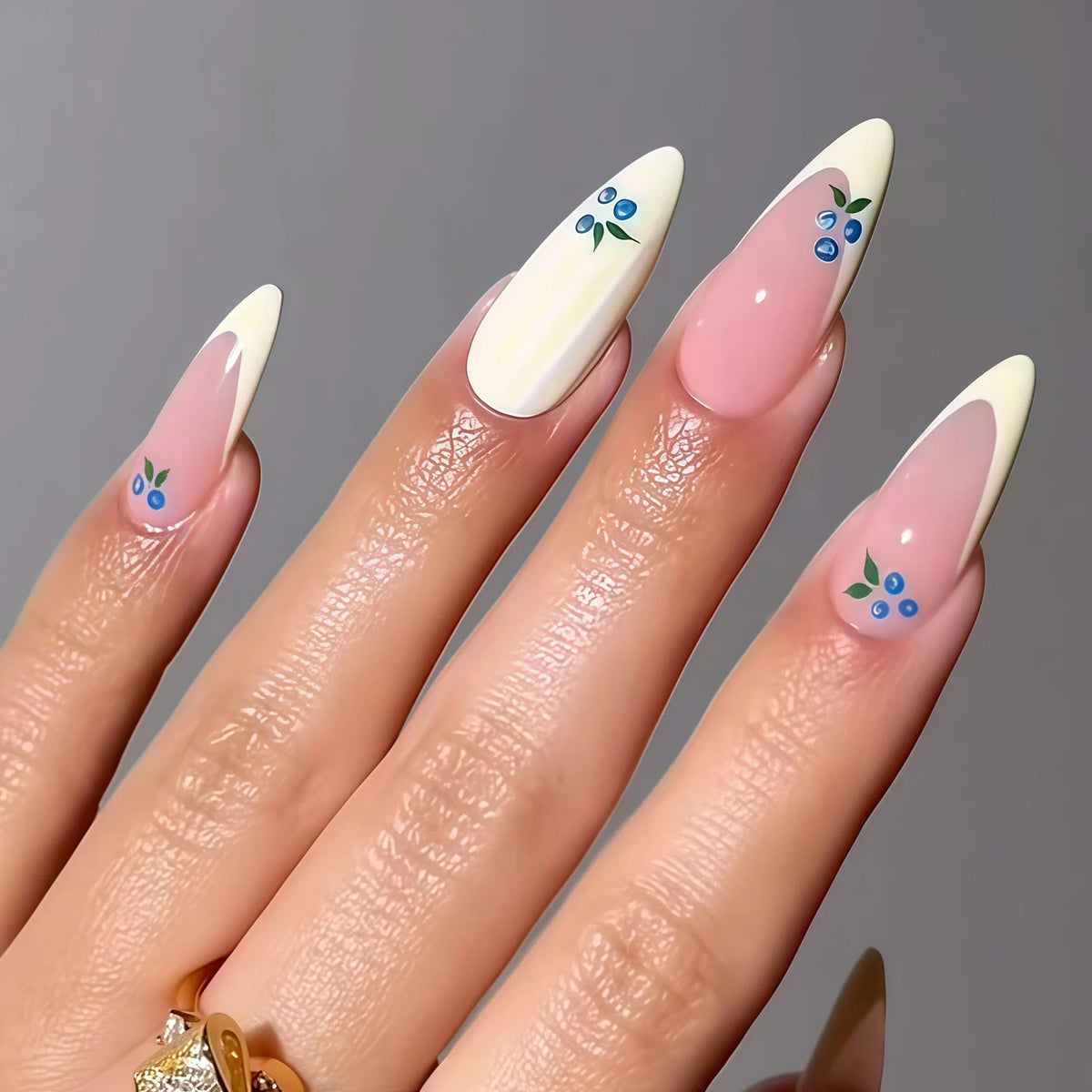 Gel Nail Enhancements Floral Pattern Long-Lasting Gloss